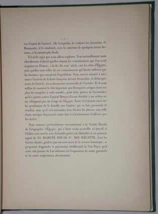La flotte de Bonaparte sur les côtes d'Egypte. Les prodromes d'Aboukir.