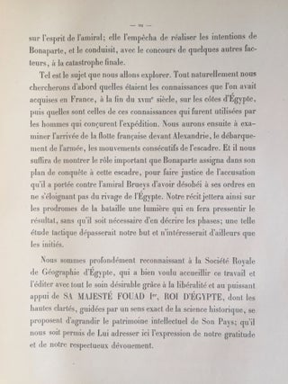La flotte de Bonaparte sur les côtes d'Egypte. Les prodromes d'Aboukir.