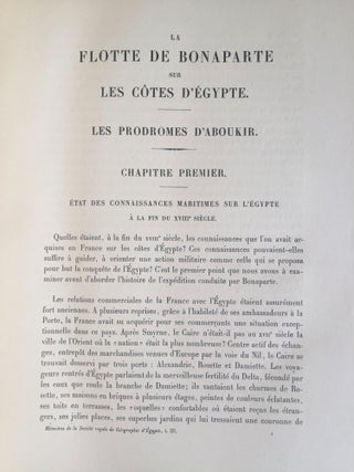 La flotte de Bonaparte sur les côtes d'Egypte. Les prodromes d'Aboukir.