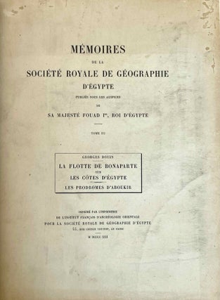La flotte de Bonaparte sur les côtes d'Egypte. Les prodromes d'Aboukir.