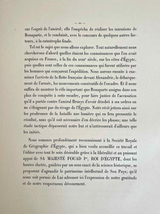 La flotte de Bonaparte sur les côtes d'Egypte. Les prodromes d'Aboukir.