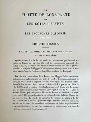 La flotte de Bonaparte sur les côtes d'Egypte. Les prodromes d'Aboukir.
