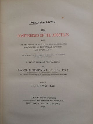 The Contendings of the Apostles. Vol. I. The Ethiopic Text. Vol. II. Translation (complete set)[newline]M0274-02.jpg