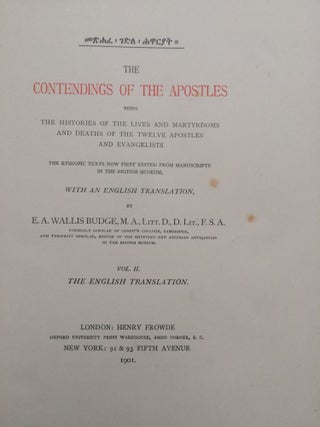 The Contendings of the Apostles. Vol. I. The Ethiopic Text. Vol. II. Translation (complete set)[newline]M0274-04.jpg