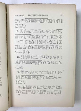 The Chapters of Coming Forth by Day. Or the Theban Recension of the Book of the Dead. The Egyptian Hieroglyphic Text edited from Numerous Papyri. Vol. I: Chapters I-LXIV. Vol. II: Chapters LXV-CLII. Vol. III: Chapters CLIII-CXC and Appendices (complete set)[newline]M0278d-13.jpeg