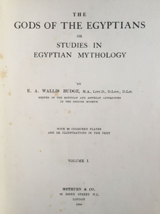 The Gods of the Egyptians, or Studies in Egyptian Mythology. Vol. I & II (complete set)[newline]M0283a-04.jpg