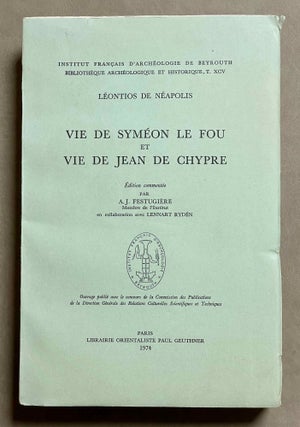 Item #M0291n Vie de Syméon le fou et vie de Jean de Chypre. FESTUGIERE André-Jean -...[newline]M0291n-00.jpeg