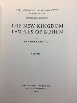The New kingdom temples of Buhen. Vol. I & II (complete set)