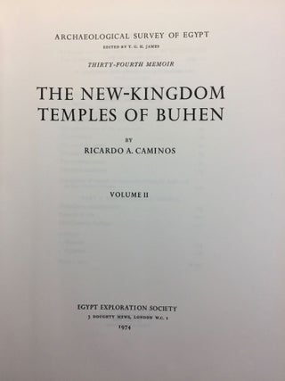 The New kingdom temples of Buhen. Vol. I & II (complete set)