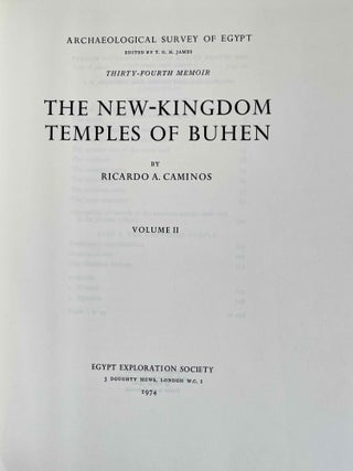 The New kingdom temples of Buhen. Vol. I & II (complete set)