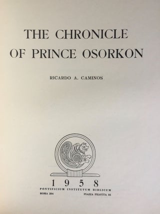 The chronicle of prince Osorkon