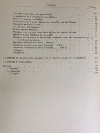 The chronicle of prince Osorkon