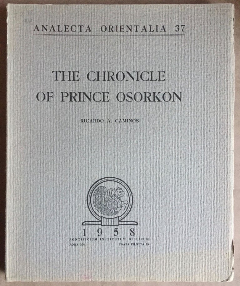 Item #M0300d The chronicle of prince Osorkon. CAMINOS Ricardo Augusto.[newline]M0300d.jpg