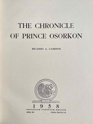 The chronicle of prince Osorkon