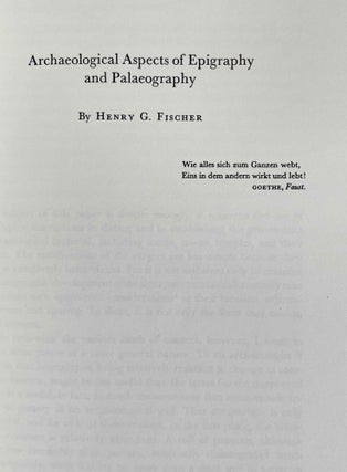 The recording of inscriptions and scenes in tombs and temples, and: Archaeological Aspects of Epigraphy and Palaeography[newline]M0302-05.jpeg