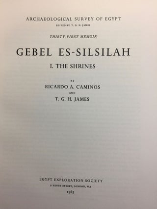 Gebel es-Silsilah. The shrines. Vol. I (all published)[newline]M0303a-03.jpg