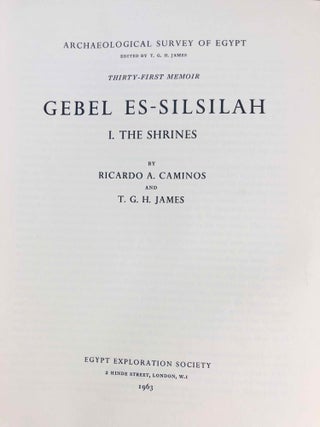 Gebel es-Silsilah. The shrines. Vol. I (all published)[newline]M0303d-04.jpg
