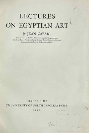 Lectures on egyptian art