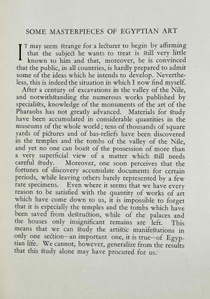 Lectures on egyptian art
