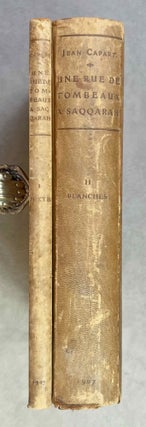 Item #M0310b Une rue de tombeaux à Saqqara. Vol. I: texte. Description de trois monuments de...