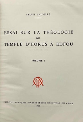 Essai sur la théologie du temple d'Horus à Edfou. Tomes I & II (complete set)[newline]M0320h-02.jpeg