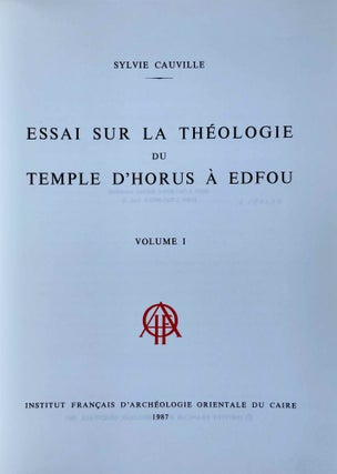 Essai sur la théologie du temple d'Horus à Edfou. Tomes I & II (complete set)[newline]M0320m-02.jpeg