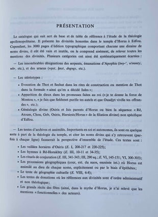 Essai sur la théologie du temple d'Horus à Edfou. Tomes I & II (complete set)