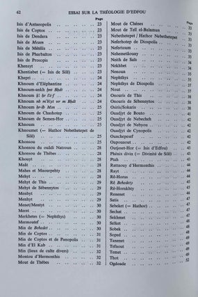 Essai sur la théologie du temple d'Horus à Edfou. Tomes I & II (complete set)