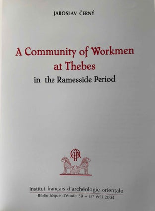 A community of workmen at Thebes in the ramesside period[newline]M0324g-01.jpg
