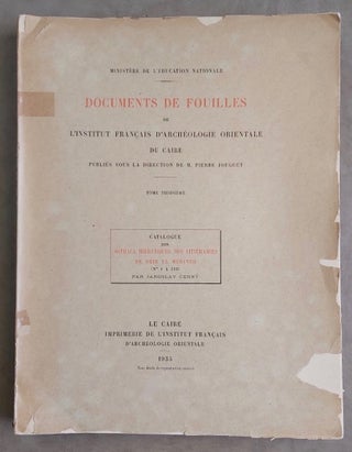 Item #M0326a Catalogue des ostraca hiératiques non littéraires de Deir el-Medineh....[newline]M0326a.jpg