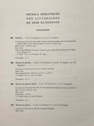 Catalogue des ostraca hiératiques non littéraires de Deir el Médineh. Tome VII: Nos. 624 à 705[newline]M0329c-07.jpeg