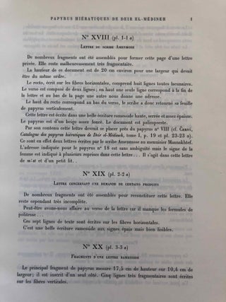 Papyrus hiératiques de Deir el-Medineh. Tome I: Nos I-XVII. Tome II: XVIII-XXXIV (complete set)[newline]M0334e-12.jpg