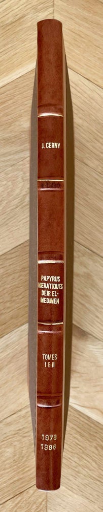 Item #M0334j Papyrus hiératiques de Deir el-Medineh. Tome I: Nos I-XVII. Tome II: XVIII-XXXIV (complete set). CERNY Jaroslav - POSENER Georges - KOENIG Yvan.[newline]M0334j-00.jpeg