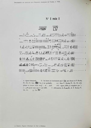 Papyrus hiératiques de Deir el-Medineh. Tome I: Nos I-XVII. Tome II: XVIII-XXXIV (complete set)[newline]M0334k-05.jpeg
