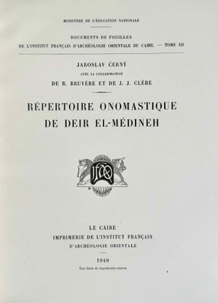 Répertoire onomastique de Deir el-Medineh