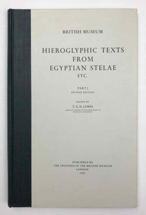 Item #M0336b Hieroglyphic texts from Egyptian stelae in the British Museum. Part I (2nd edition)....[newline]M0336b-00.jpeg