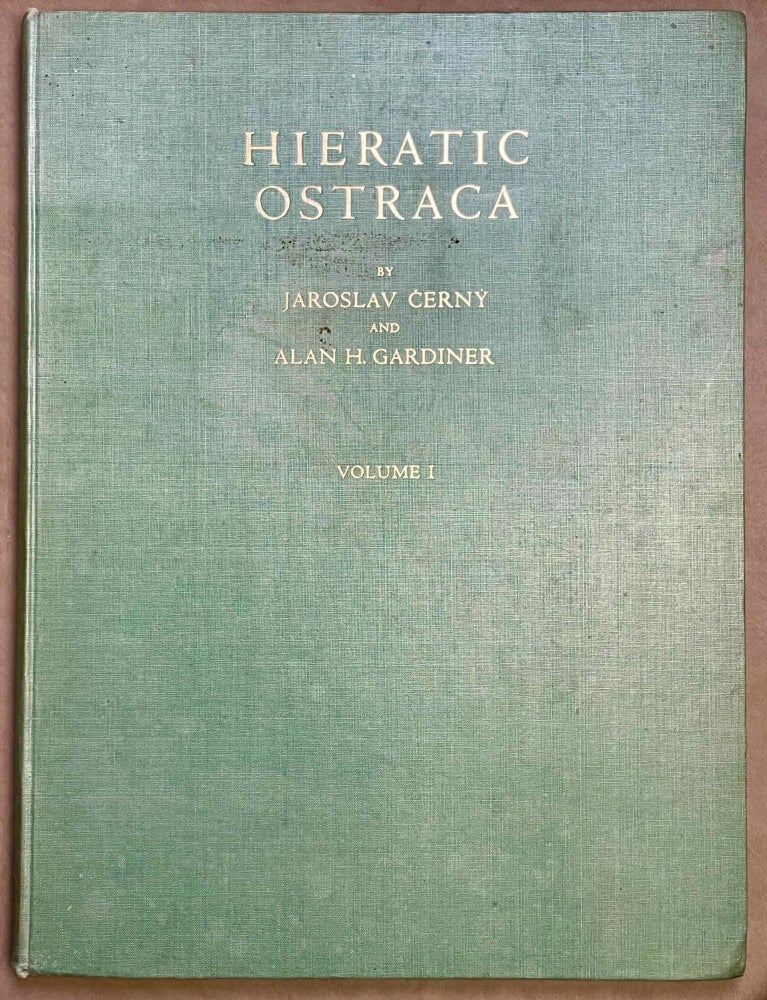 Item #M0337d Hieratic ostraca. Vol. I [all published]. CERNY Jaroslav - GARDINER Alan Henderson.[newline]M0337d-00.jpeg