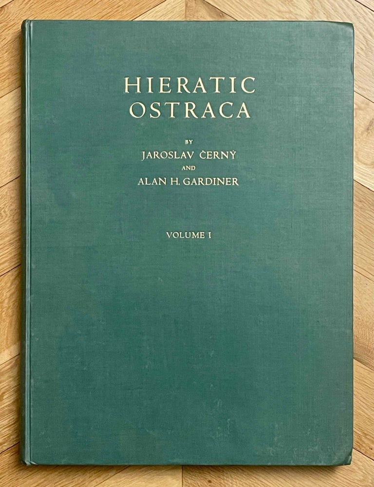 Item #M0337g Hieratic ostraca. Vol. I [all published]. CERNY Jaroslav - GARDINER Alan Henderson.[newline]M0337g-00.jpeg