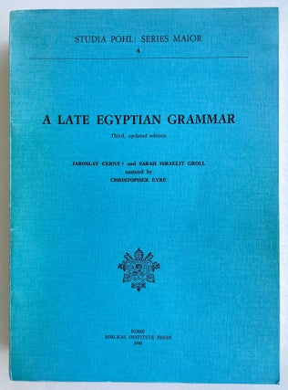Item #M0338d A late egyptian grammar. CERNY Jaroslav - GROLL Sarah Israelit[newline]M0338d-00.jpeg