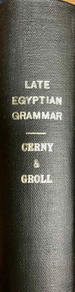 Item #M0338f A late egyptian grammar. CERNY Jaroslav - GROLL Sarah Israelit