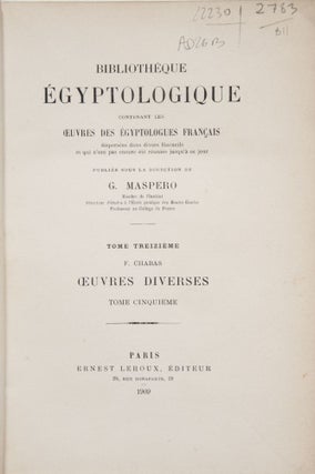 Oeuvres diverses. Tomes I, II, III & V (tome IV is missing)