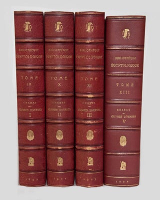 Item #M0340 Oeuvres diverses. Tomes I, II, III & V (tome IV is missing). CHABAS François