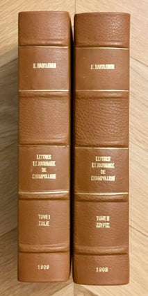 Item #M0343c Lettres et journaux de Champollion, recueillis et anotés par H. Hartleben. Tome I:...