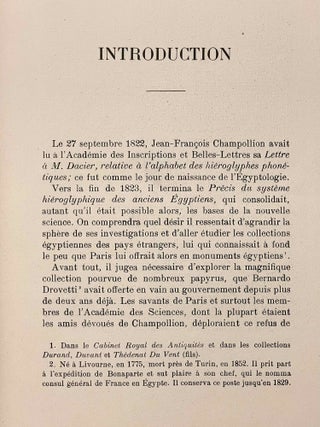 Lettres et journaux de Champollion, recueillis et anotés par H. Hartleben. Tome I: Lettres écrites d'Italie. Tome II: Lettres et journaux écrits pendant le voyage d'Egypte (complete set)