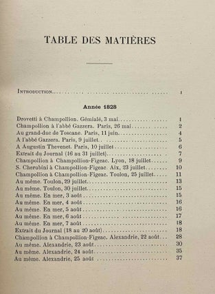 Lettres et journaux de Champollion, recueillis et anotés par H. Hartleben. Tome I: Lettres écrites d'Italie. Tome II: Lettres et journaux écrits pendant le voyage d'Egypte (complete set)