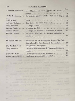 Hommage à J.F. Champollion - Textes et langages de l'Egypte pharaonique. Cent cinquante années de recherches. Tomes I, II & III (complete set)[newline]M0349e-14.jpeg