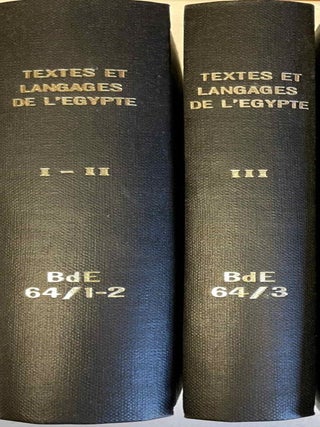 Item #M0349l Hommage &agrave; J.F. Champollion - Textes et langages de l'Egypte pharaonique. Cent...[newline]M0349l-00.jpeg