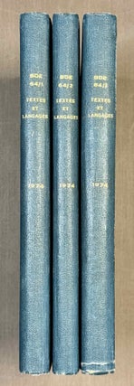 Item #M0349n Hommage à J.F. Champollion - Textes et langages de l'Egypte pharaonique. Cent...