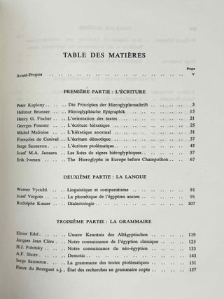 Hommage &agrave; J.F. Champollion - Textes et langages de l'Egypte pharaonique. Cent cinquante ann&eacute;es de recherches. Tomes I, II & III (complete set)[newline]M0349n-05.jpeg