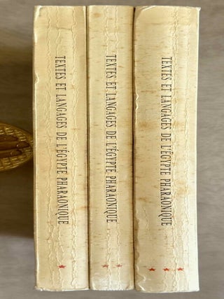 Hommage &agrave; J.F. Champollion - Textes et langages de l'Egypte pharaonique. Cent cinquante ann&eacute;es de recherches. Tomes I, II & III (complete set)[newline]M0349p-01.jpeg